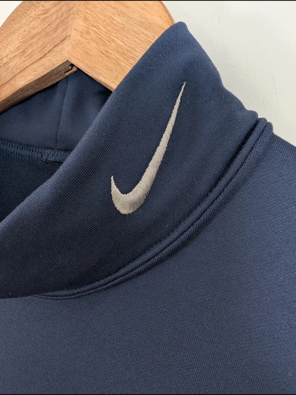 Nike Pro Therma FIT Men's Large Navy Blue Long Sleeve Mock Neck Shirt